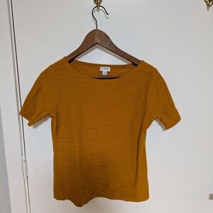 J. Crew Mustard Textured Women's Top